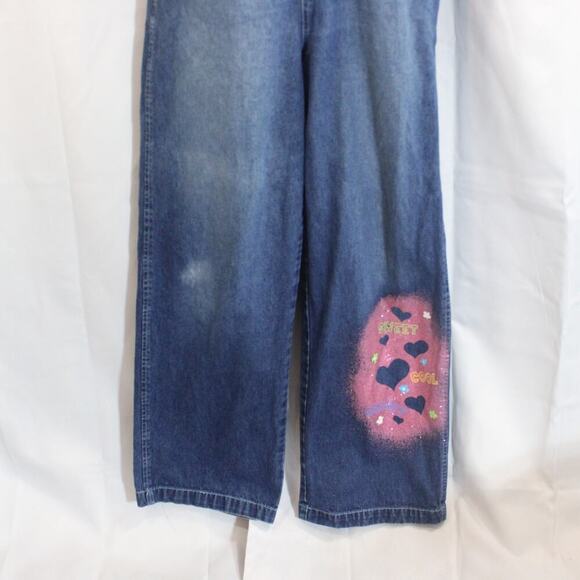 Vintage Scooby Doo Denim Overalls Kids Cartoon Baggy 90s Y2K Size 16 XL - Picture 7 of 14